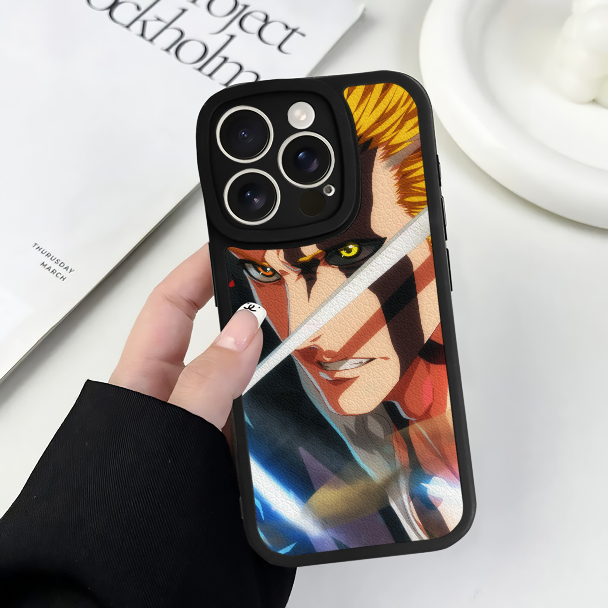 （画像用） ブリーチ BLEACH 【iPhone 16シリーズ対応】シリコンスマホケース（レザー調） 材質：シリコン